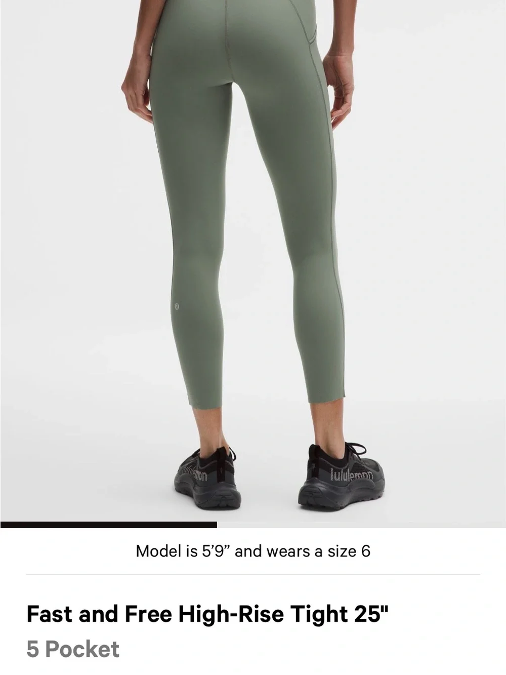 lululemon athletica Black Camouflage 25” fast and free Leggings